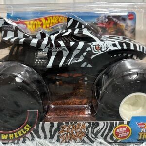 Mattel Hot Wheels Black and White Zebra Shark Vehicle